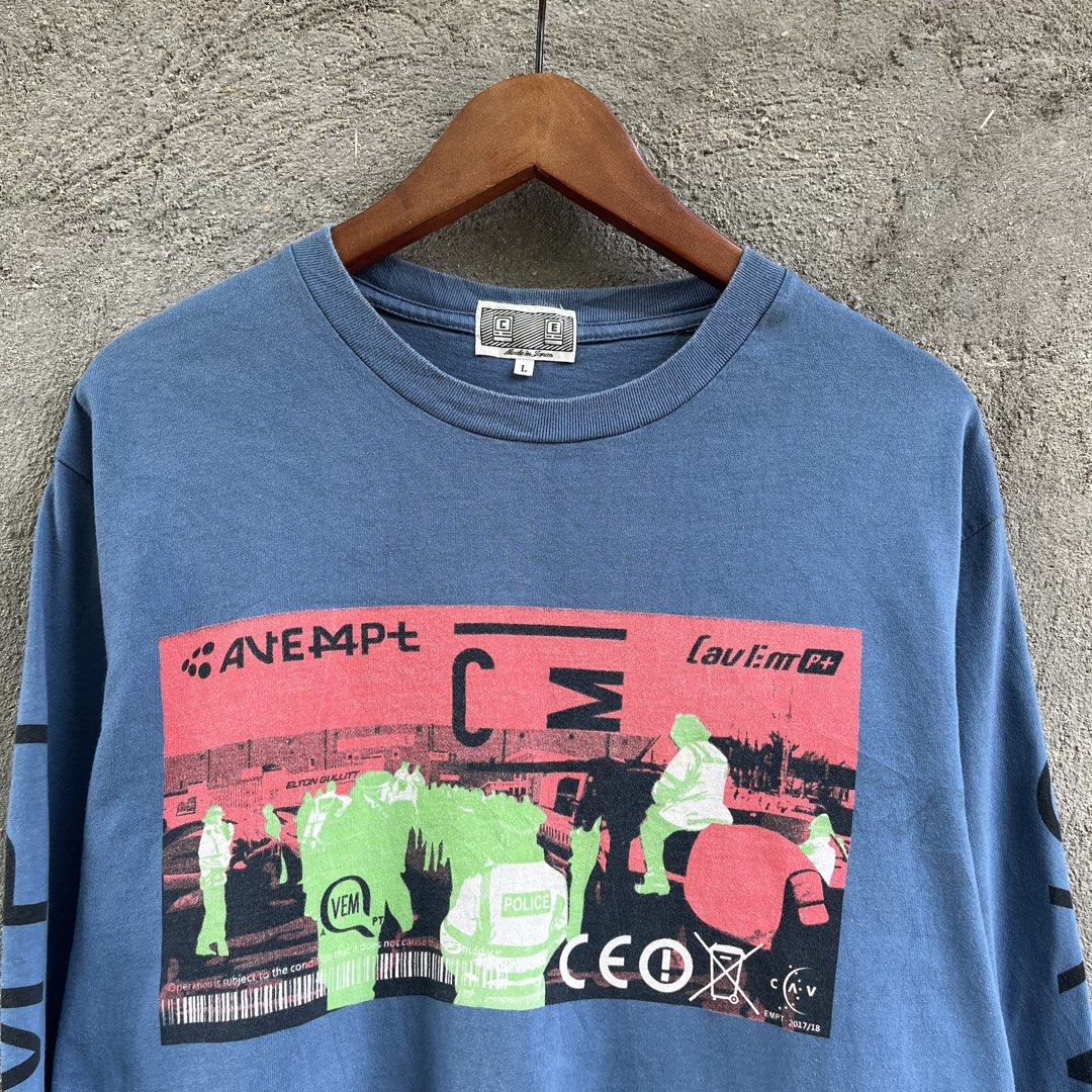 CAV EMPT (Category: Tshirts & Polo Shirts ) located in Manila. Submitted by flippinn (Listing ID 1464289992, Image 3). Description: Large 22W 28L Need wash, Stains Lalamove or J&t Express + Shipping fee .