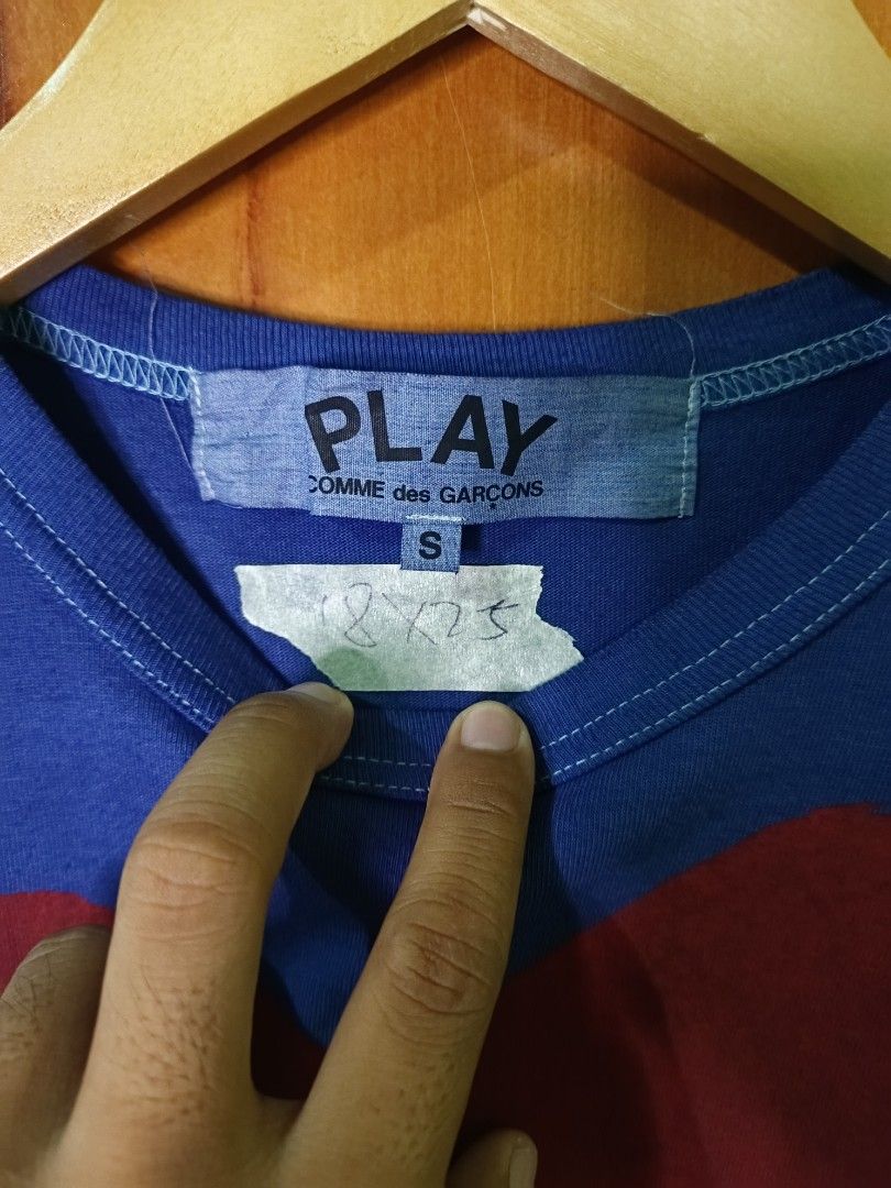 CDG PLAY SHIRT (Category: Shirts) located in Laoag. Submitted by soulleadthrift (Listing ID 1464268980, Image 2). Description: FOR SALE‼️‼️‼️ 🔥🔥🔥 BRAND: CDG/PLAY TYPE: T SHIRT SMALL ON TAG DIMES: 18 WIDTH 25 LENGTH CR:9/10 EXCELLENT CONDITION ISSUE: PARANG NA TIE DYE KULAY VIOLET KC YUNG IBANG WASHTAG LOC: LAOAG CITY ILOCOS NORTE📌📌📌 550+SF DM LANG.