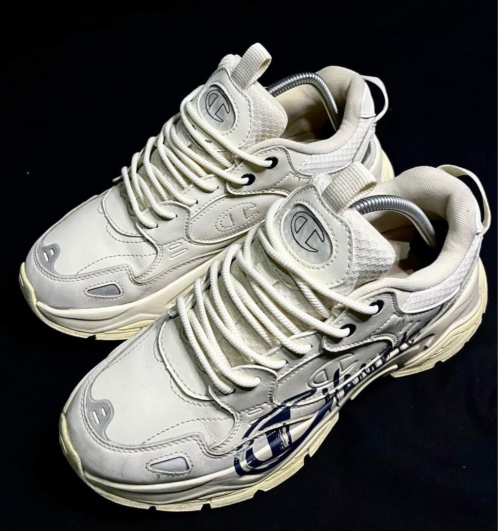 Champion Chunky Sneakers Cream White (Category: Sneakers) located in Manila. Submitted by w1seman (Listing ID 1464167403, Image 2). Description: - Cream white Champion sneakers - Chunky sole design - Champion logo on side and tongue - Lace-up closure - Ideal for casual wear - Makes a statement.