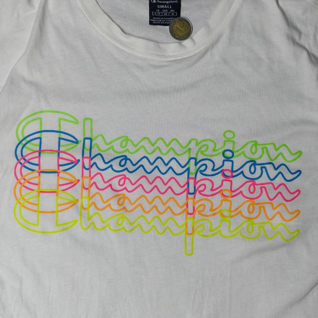 Champion script different color (Category: Tshirts & Polo Shirts ) located in San Jose. Submitted by dripdropph22 (Listing ID 1464291706, Image 2). Description: champion script logo 249+sf issue nasa picture unli vouche unli Vc.