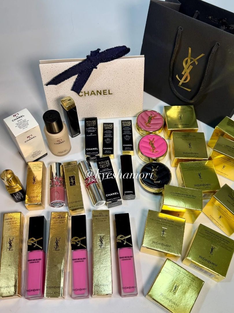 Charlotte Tilbury, NARS, Hourglass, Bobbi Brown Makeup Bundle (Category: Makeup) located in Cebu City. Submitted by kyeshamori24 (Listing ID 1464329813, Image 2). Description: - Authentic makeup bundle featuring Charlotte Tilbury, NARS, Hourglass, Bobbi Brown, and more. - Includes a mix of brand new and lightly used items. - Great variety of popular and sought-after beauty products. - Ideal for makeup enthusiasts wanting to explore different high