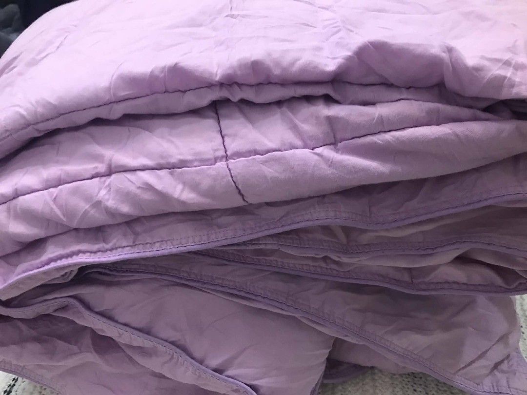 Charter Club Twin Comforter - Lavender (Category: Bedding & Towels) located in Imus. Submitted by stop_shop7 (Listing ID 1464170377, Image 1). Description: - Brand: Charter Club - Size: Twin - Color: Lavender - Cover Material: 100% Cotton - Fill Material: 100% Polyester Fiberfill - Features: Soft, comfortable, adds a pop of color to your bedroom.
