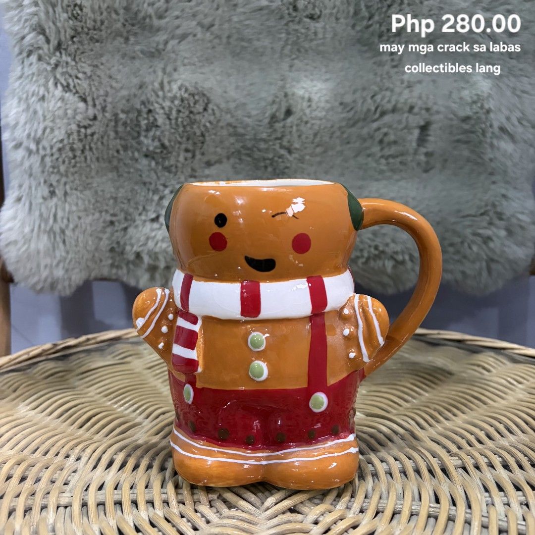Christmas Mug Bread (Category: Coffee & Tea Tableware) located in Pateros City. Submitted by lovealy_07 (Listing ID 1464263816, Image 1). Description: ✨ With small paint chip/imperfection paint chip are normal mostly because it’s a mall pullout Perfect for personal use or display. 💕 ✨ Still usable and functional ✨ Please check photos carefully before purchasing ✨ Sold as-is 🌸 Lalamove only 🌸 Color may vary due to Lighting 🌸 Marami po kasing n