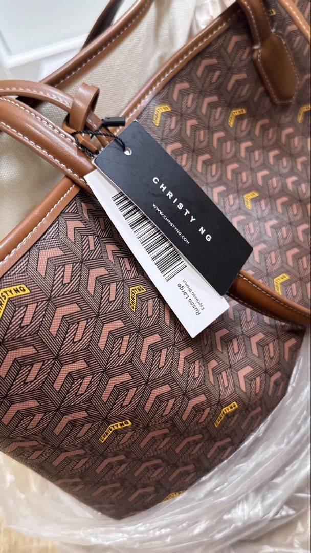 Christy Ng Russo Large - Espresso Brown (Category: Tote Bags) located in Pasig City. Submitted by sdpii (Listing ID 1464162117, Image 2). Description: - Brand: Christy Ng - Size: Large - Color: Espresso - Condition: New, opened it along with two other bags. - Includes: Original dust bag - Reason for Selling: Not my style - You can make reasonable offer.
