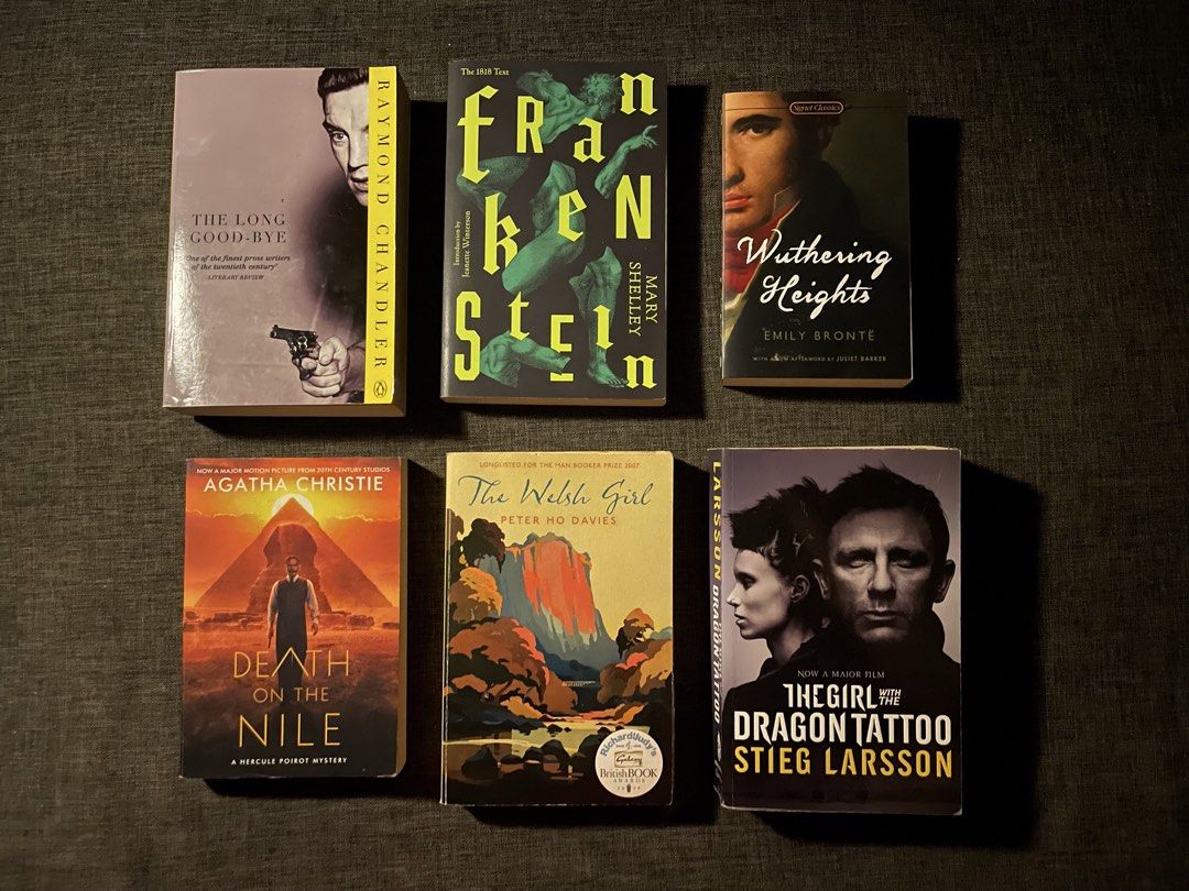 Classic Books (Category: Storybooks) located in Quezon City. Submitted by renscue (Listing ID 1464166753, Image 1). Description: Decluttering sale! 📚 the Letting go of more books from my collection to make room for new editions! 🫶🏻 ✨ Classics 📖 Good to like-new condition Death on the Nile: 100 Frankenstein: SOLD The Long Good-bye: 150 The Girl with a Dragon Tattoo: 120 The Welsh Girl: 120 💳 MOP: GCash 📦 MOD: J&T Feel free to message me for 