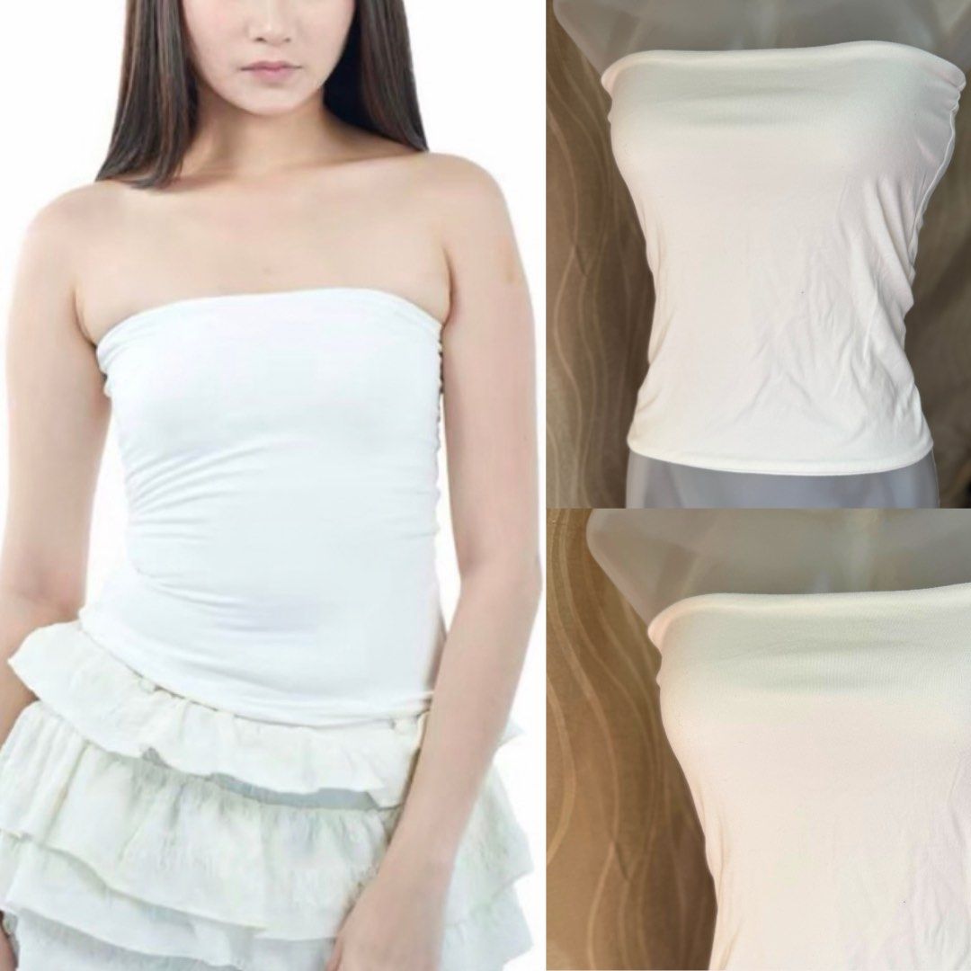 CLOTA Basic White Double Lining Full Length Tube Top (Category: Others Tops) located in Caloocan City. Submitted by lovedbyzee (Listing ID 1464164953, Image 1). Description: ₊˚⊹♡ → Length: 14” ₊˚⊹♡ → Width: 14.5” ₊˚⊹♡ → Bust: 26” to 38” ୨୧ 𝑳𝒐𝒄𝒂𝒕𝒊𝒐𝒏: North Caloocan ୨୧ 𝑫𝒆𝒍𝒊𝒗𝒆𝒓𝒚: J&T / Lalamove ୨୧ 𝑷𝒂𝒚𝒎𝒆𝒏𝒕: Maribank / QR Ph.