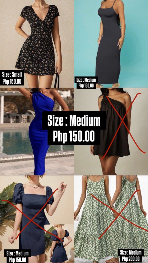 CLOTHINGS (Category: Dresses) located in Manila. Submitted by juanashopwithme (Listing ID 1464209964, Image 3). Description: DM me with your chosen item :) It has a size and a price. .
