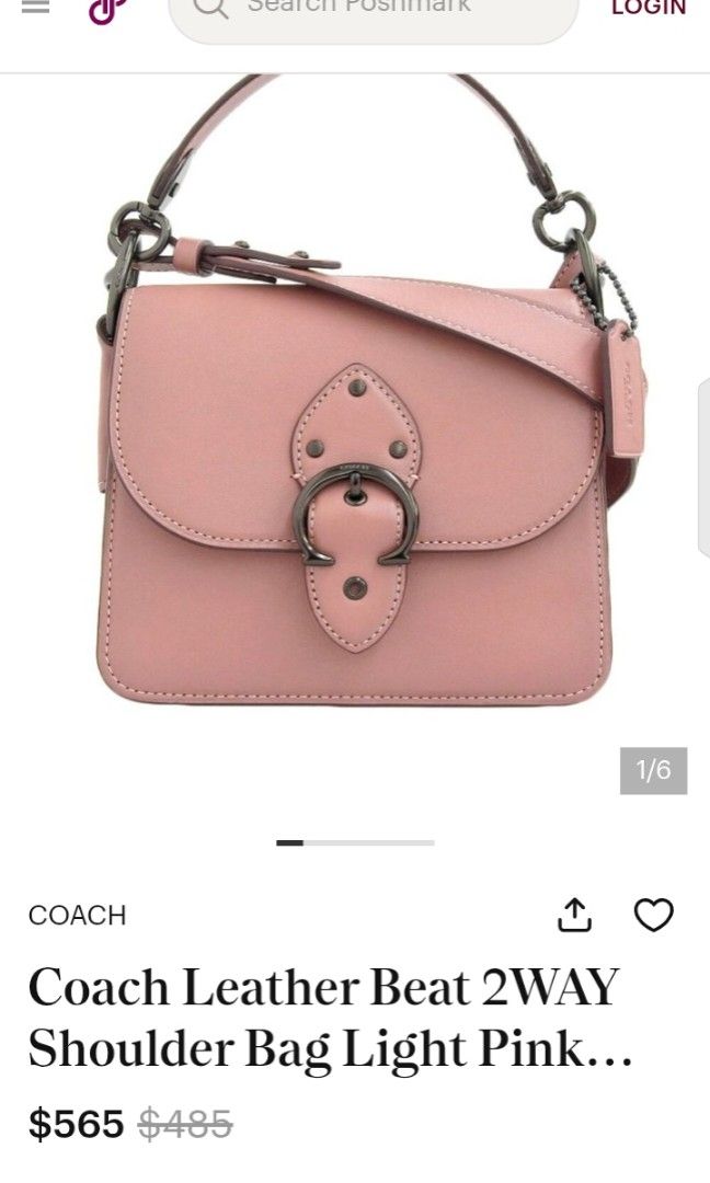 original Coach beat Shoulder Bag (Category: Luxury Bags & Wallets) located in Manila. Submitted by annemil_1984 (Listing ID 1463066727, Image 2). Description: - Genuine pink Coach leather shoulder bag - Secure buckle closure on front flap - Interior includes a zippered compartment and a slip pocket - Luxurious deep burgundy interior lining - Detachable strap for versatile wear - Ideal for everyday use issue lock need IPA fix lp posted.