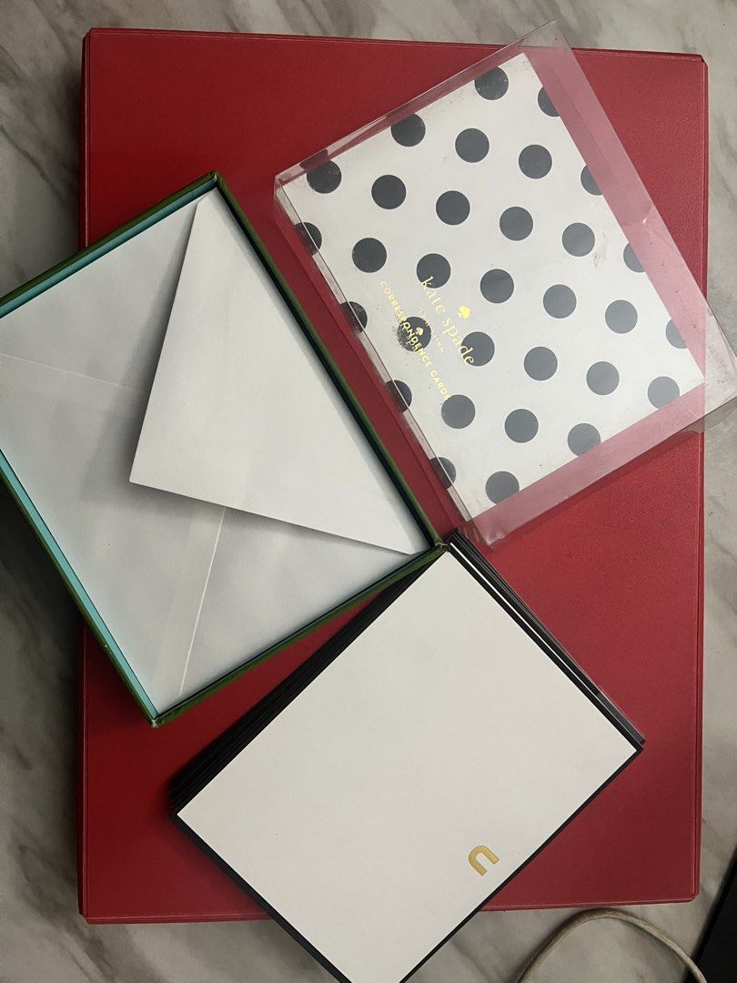 Collectors Kate Spade Original Envelope set (Category: Other Stationery & Craft) located in Caloocan City. Submitted by thriftwithriexx (Listing ID 1464245487, Image 1). Description: For kate spade lovers! I have one kate spade set of letter envelopes Good for letters, christmas cards. Original price is P1800 Selling low from my collection. Box maybe a bit dusted but letters are in good condition.