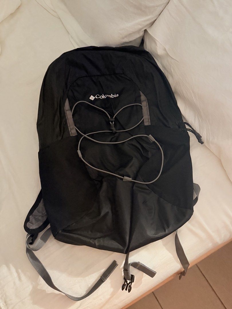 Columbia Black Lightweight Foldable Backpack (Category: Backpacks) located in Manila. Submitted by mengxir20193848 (Listing ID 1464192458, Image 1). Description: - Columbia backpack in black - Lightweight and foldable design - Ideal for travel or everyday use - Adjustable straps for a comfortable fit - Multiple pockets for easy organization - Zippers are in excellent working condition - Ready for your next adventure!.