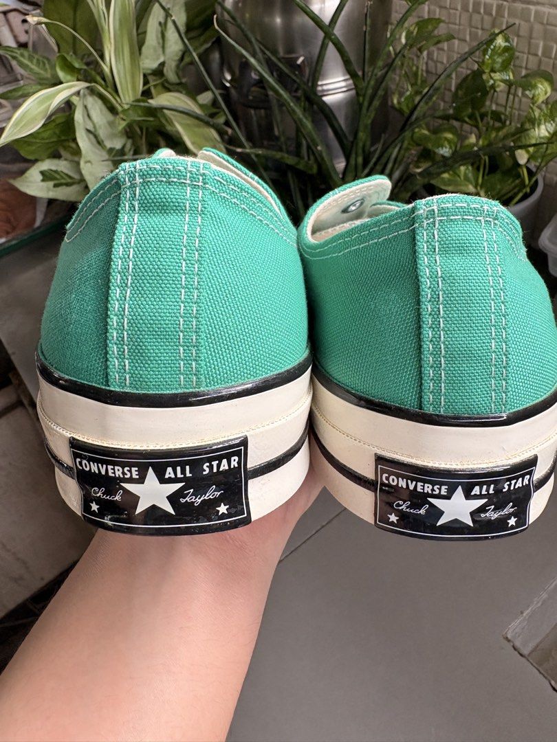 Converse Chuck Taylor Size US Men’s 8 (Category: Sneakers) located in Manila. Submitted by kjdelacuesta (Listing ID 1464221924, Image 3). Description: Chuck Taylor All Star 1970’s Low-top Sneaker in Court Green/Egret/Black - Brand new from Australia - No box included - Received this as a gift/pasalubong in 2022 but wasn’t able to use at all - Features white laces and white toe cap - Perfect for everyday wear - Known for being super comfy and styl