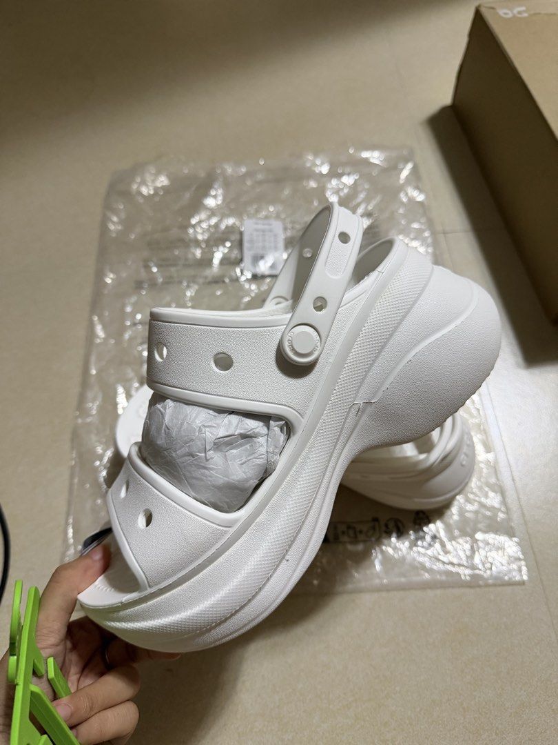 Crocs Bae Sandals (Category: Sandals) located in San Pedro. Submitted by b_shoppu (Listing ID 1464178479, Image 3). Description: - White Crocs platform sandals - Size: 7 US/CAN, 37-38 EUR - Brand new with original packaging and tags - Super comfy and stylish - Perfect for everyday wear.