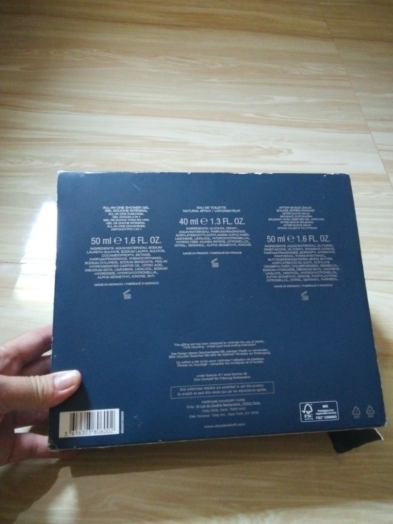 Davidoff Cool Water Set Men's (Category: Fragrance & Deodorants) located in Calasiao. Submitted by alluringvenus.thriftshop (Listing ID 1464160904, Image 3). Description: Davidoff Cool Water Set men Eau de Toilette 40ml +Shower Gel 50ml +after Shave Balm 50 ml Brand new with price tag.