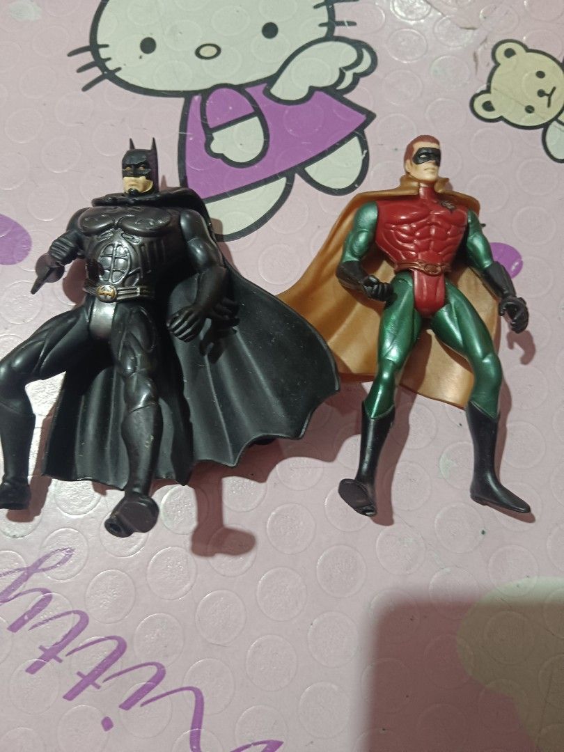 Dc comics batman and robin (Category: Action & Battle Toys) located in Pasig City. Submitted by rednaxela_rich (Listing ID 1464312631, Image 1). Description: Tm 1995 dc comics inc batman & robin set as is.
