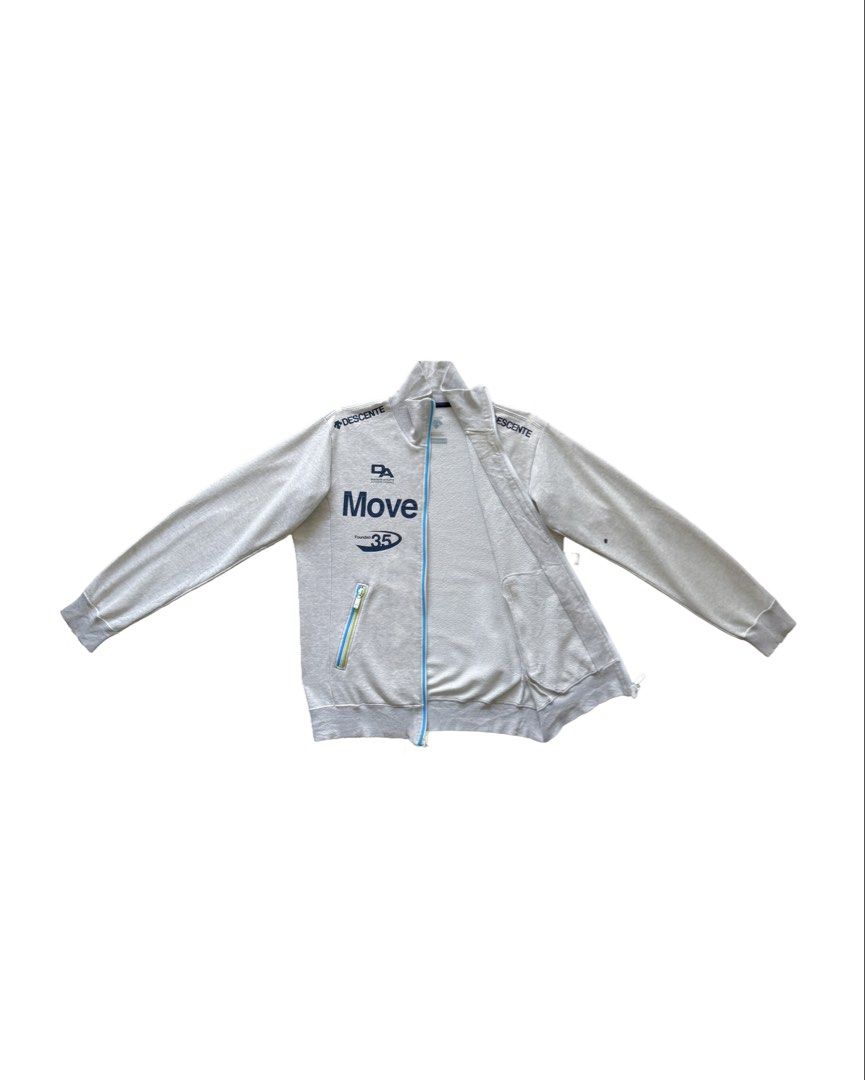 DESCENTE MoveSport Jacket (Category: Coats, Jackets and Outerwear) located in Manila. Submitted by morf_sply (Listing ID 1464219413, Image 2). Description: Regular fit lightweight jacket. Featuring a high neck, long sleeves,hidden welt pockets at the hip, elasticated ribbed trims and a zip fastening at the front. Shoulder Width 17 in Pit to Pit 21 in Length 24 in Sleeves 22 in.