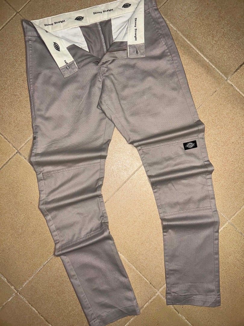Dickies Pants WP811 Skinny Straight Double Knee (Category: Chinos) located in Manila. Submitted by zerowastethriftco. (Listing ID 1464331131, Image 1). Description: -As New Condition -Crispy Condition -Double Knee Patch -Length 41x Waistline 32 Leg Opening 7 -No Issue.