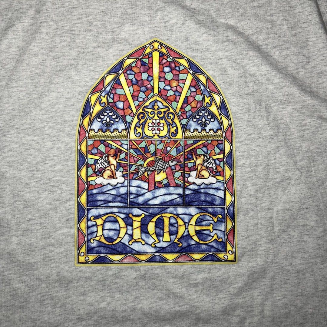 DIME Holy Tshirt (Category: Tshirts & Polo Shirts ) located in Manila. Submitted by lostendfound1008 (Listing ID 1464206355, Image 3). Description: Dime Size: Large fit XL Dimension: Good condition Price: 2000 +ship MOD: Gcash / Maribank Courier: J&T / Lalamove 📍Metro Manila / Sampaloc Hmu.