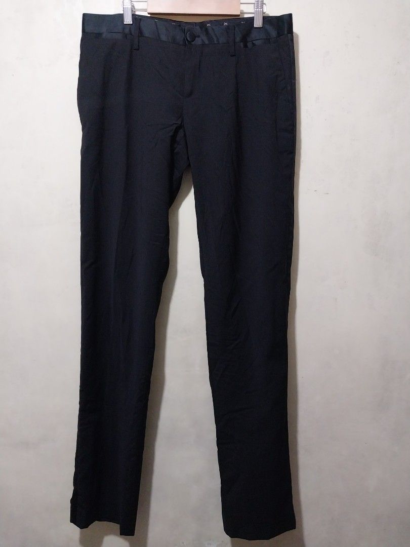 Dolce and Gabbana black trouser slocks (Category: Other Bottoms) located in Manila. Submitted by PrinceDani.Clothing (Listing ID 1464239722, Image 2). Description: dolce and gabbana black trouser pants Size 32in waist 40in length 7in leg opening .