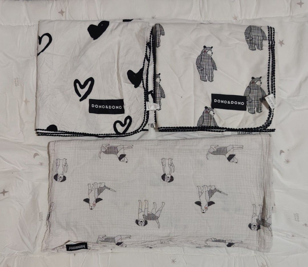 DONO AND DONO (Category: Breastfeeding & Bottle Feeding) located in Cagayan de Oro. Submitted by littlebabyscarrier (Listing ID 1464278137, Image 1). Description: DONODONO PLANEL BLANKET DONODONO MUSLIN BLANKET.