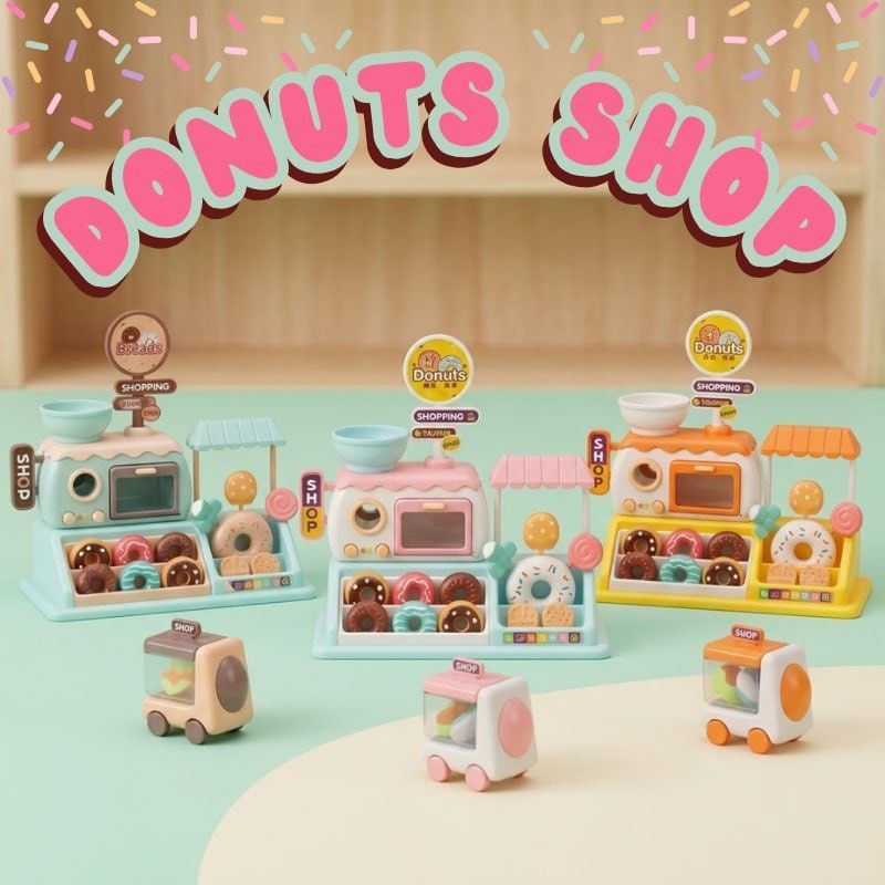 Donuts Shop (Category: Kids Toys) located in Quezon City. Submitted by tanyachoa (Listing ID 1464192148, Image 1). Description: 🎈need 3pcs AA batteries 3 Variations 🎈Light Green 🎈Pink 🎈Orange.