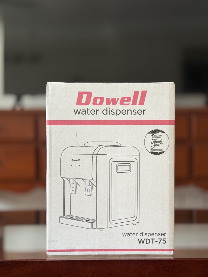 DOWELL WATER DISPENSER (BRANDNEW) (Category: Water Purifiers & Dispensers) located in Makati City. Submitted by TZ.Collections (Listing ID 1464238888, Image 1). Description: -BRAND-NEW/SEALED -SLIGHTLY NEGOTIABLE -FREE DELIVERY AROUND MAKATI.