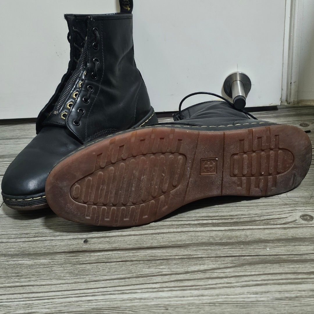 Dr. Martens Black Leather Zip Boots (Category: Boots) located in Quezon City. Submitted by tgfhh (Listing ID 1464251060, Image 3). Description: Doc Martens Made in Thailand for Sale 11 US sizing Installed a quick lacing system on them Some scuffs + creases on leather, but unnoticeable when worn .