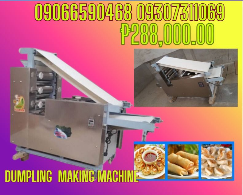 Dumpling wrapper BK-DW220 Dumpling making machine (Category: Looking For) located in Caloocan City. Submitted by chrisultim10753 (Listing ID 1464143467, Image 1). Description: Dumpling wrapper BK-DW220 ₱288,000.00 "Model:BK-DW220 Dimension:1250*550*1050mm Weight:240kg Sheet width:220mm Power:3.0kw Voltage:220/380v Capacity:140-160 pcs/min" ✅ Quality products ✅ Big discount for bulk orders ✅ 100% LEGIT TRUSTED SUPPLIER! ✅ With Complete Legal Docum