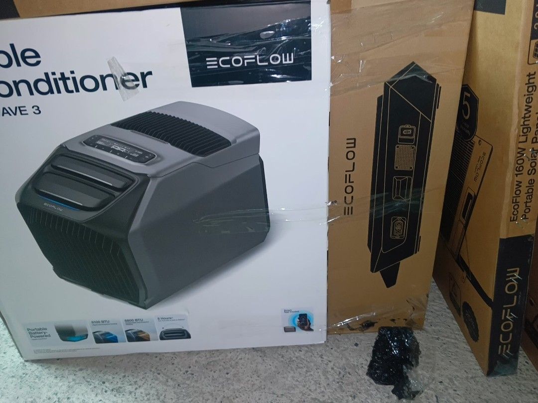 EcoFlow Wave 3 Portable Air Conditioner (Category: Air Conditioning and Heating) located in Navotas City. Submitted by nallhaemsti (Listing ID 1464219944, Image 1). Description: FOR SALE: EcoFlow WAVE 3 + WAVE 3 Battery + Wave 2 Battery— ₱82,999 ❄️ EcoFlow WAVE 3 Portable Air Conditioner 🔋 Ecoflow Wave 3 Battery (1,159wh) Lifepo4 🔋 EcoFlow WAVE 2 Battery (1,159Wh) Bought: June 2026 Condition: Sealed/ Brand New in Box Complete with original acce