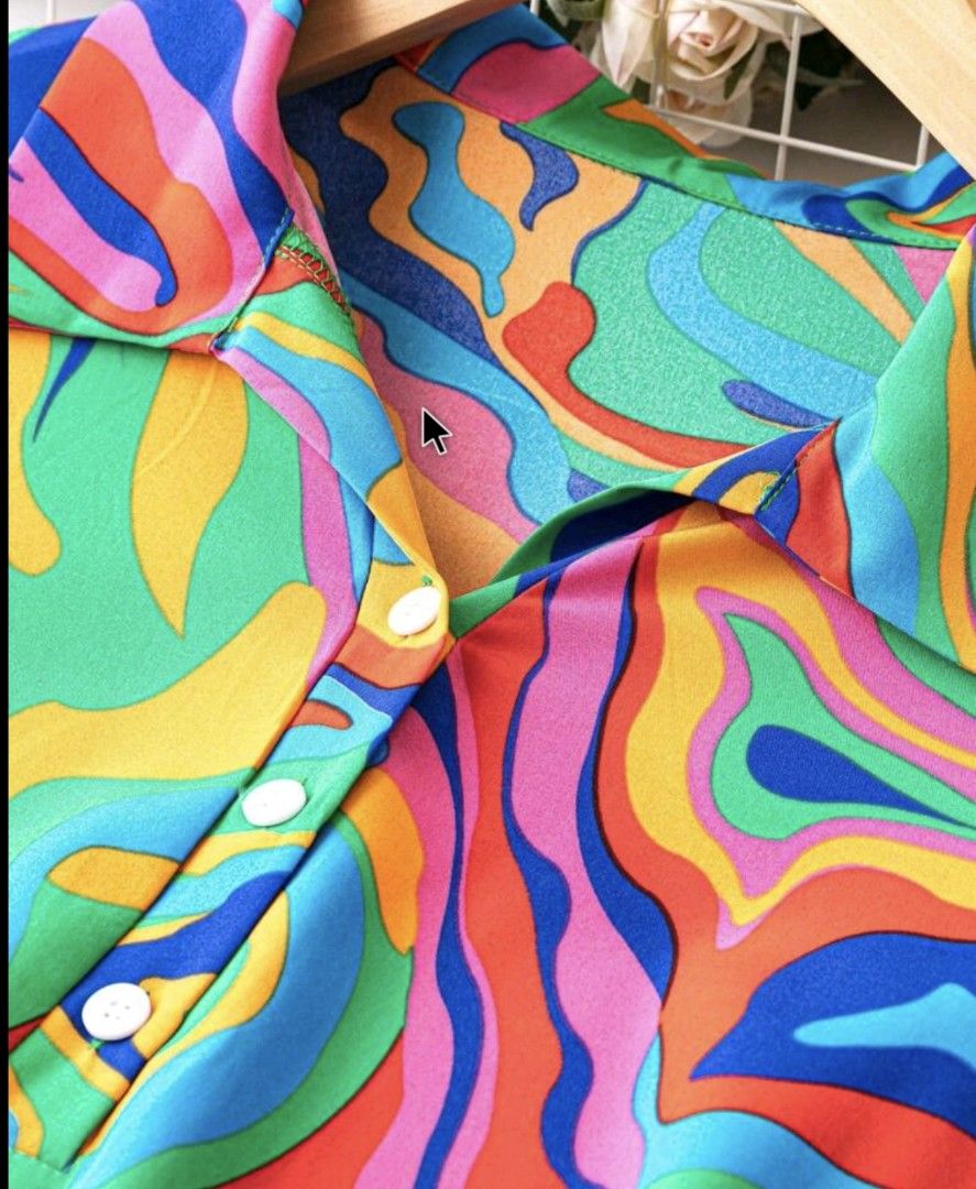 Elegant Plus Size Allover Print Dress (Category: Dresses) located in Taguig. Submitted by lmluxboutique (Listing ID 1464271734, Image 3). Description: 🌈 Colorful Abstract Print Dress 🌈 Make a statement with this vibrant and eye-catching printed dress! 💕✨ Featuring a beautiful mix of bold colors and artistic abstract patterns, this dress is perfect for adding fun and personality to your wardrobe. 👗 Details: • Colorful abstract/marbled print • 