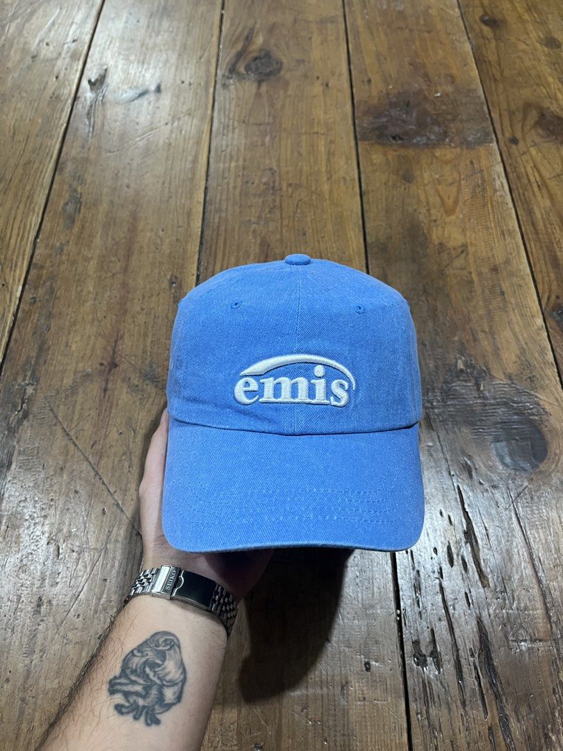 EMIS Logo Blue Cap (Category: Caps & Hats) located in Baguio. Submitted by fishy___fish (Listing ID 1464261944, Image 1). Description: EMIS Logo Blue Cap Strap adjuster OSFA No issues.