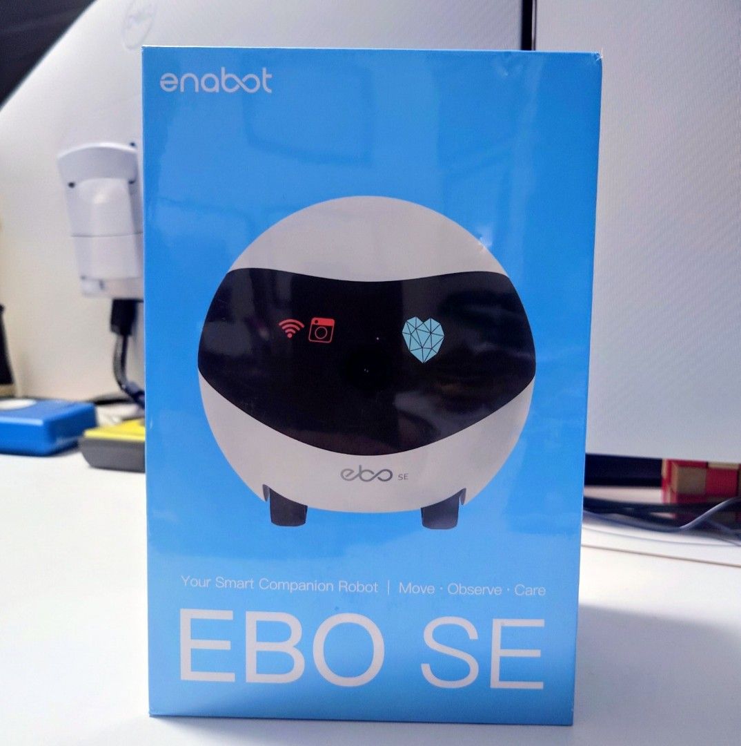 Enabot EBO SE Smart Companion Robot (Category: Office & Business Technology) located in Makati City. Submitted by ppomidyar (Listing ID 1464244841, Image 1). Description: this is a smart companion robot camera that moves, observes and care!.