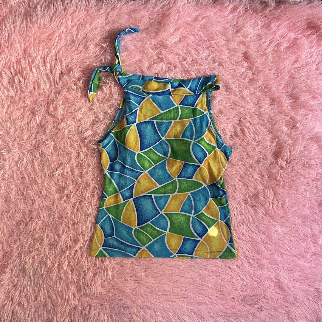 euro summer halter top (Category: Others Tops) located in Liloan. Submitted by fairymary.ph (Listing ID 1464196063, Image 2). Description: 𝒆𝒖𝒓𝒐 𝒔𝒖𝒎𝒎𝒆𝒓 𝒉𝒂𝒍𝒕𝒆𝒓 𝒕𝒐𝒑 ౨ৎ𝜗⊹ ࣪ ˖ೀ𖦹 m: 150 ۶ৎ xs ۶ৎbust: 26 ۶ৎlength: 16.5 ۶ৎ tag: mei da| padded ۶ৎ over all rate: 10/10.