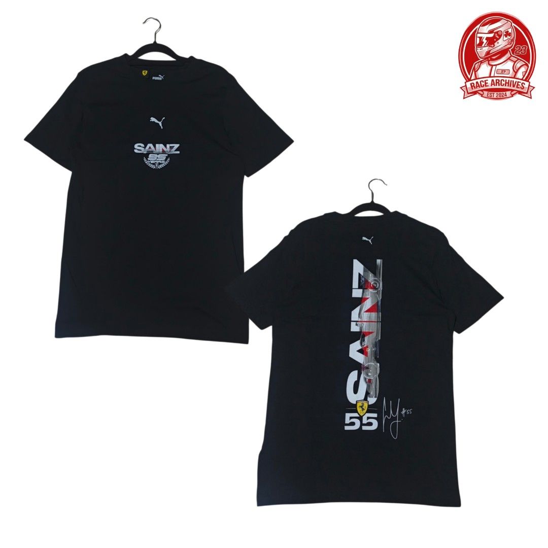 Ferrari puma sainz script tee (Category: Tshirts & Polo Shirts ) located in Subic. Submitted by racearchives_jep (Listing ID 1464303620, Image 1). Description: 19x27.