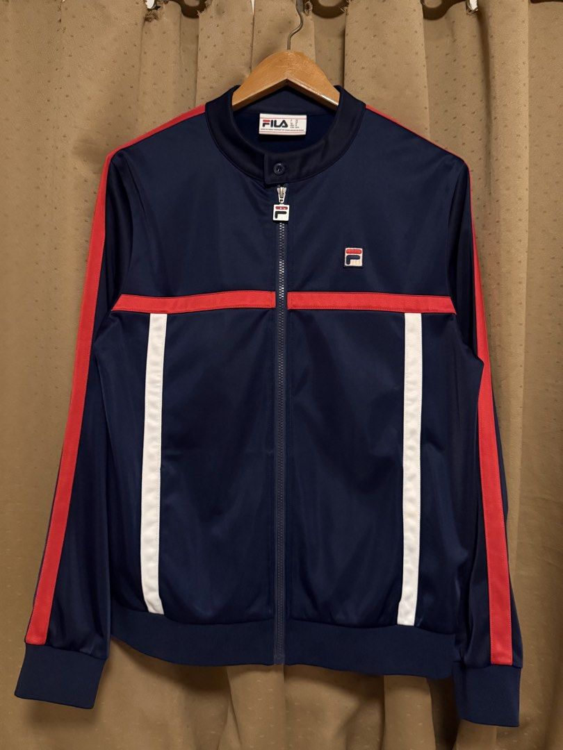 Fila blue red track jacket -Medium (Category: Coats, Jackets and Outerwear) located in Cavite. Submitted by _solidolo (Listing ID 1464265147, Image 2). Description: 27 x 22 27.