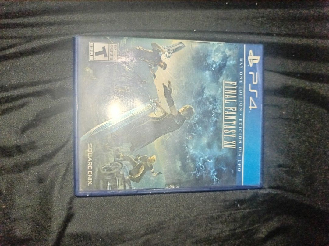 Final Fantasy XV PS4 (Category: PlayStation) located in Quezon City. Submitted by eyesellgoodthings (Listing ID 1464249245, Image 1). Description: - Final Fantasy XV for PlayStation 4 - Includes game disc and case - Disc is in clean condition - Case has minor scuffs - Perfect for fans of the Final Fantasy series.