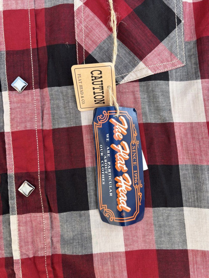 Flat Head Plaid Western Shirt Snap Button (Category: Tshirts & Polo Shirts ) located in Baguio. Submitted by thecollector2600 (Listing ID 1464280615, Image 3). Description: Flat Head Plaid Western Shirt Snap Button Founded in 1996 by Mayashi Kobayashi in Nagano, Japan, The Flat Head is globally celebrated among heritage menswear enthusiasts for its uncompromising commitment to mid-century American craftsmanship. This short-sleeve western shirt is