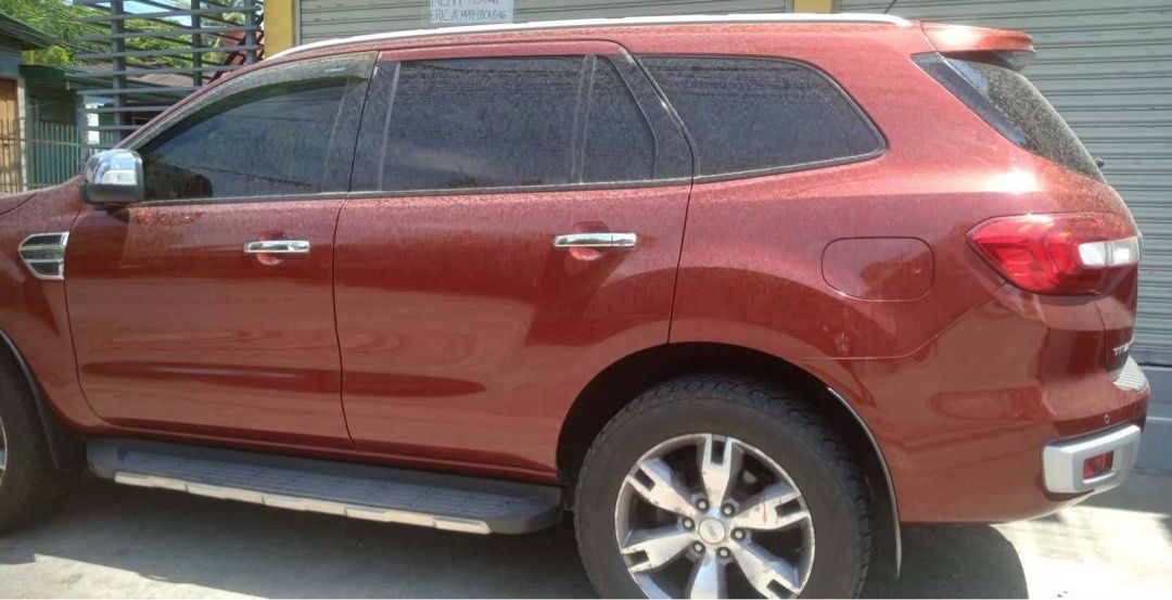 Ford Everest (Category: Used Cars) located in Cabadbaran. Submitted by likaayyy (Listing ID 1464154786, Image 2). Description: 🚨 FOR SALE: FORD EVEREST 3.2 TITANIUM 4x4 AUTOMATIC 🚨 🔥 2016 Ford Everest 3.2 Titanium 4x4 • 3.2L Diesel Engine • 6-Speed Automatic Transmission • 4x4 / AWD • 7-Seater SUV • Mileage: 50,000+ KM • Color: Red/Maroon • Leather Interior • Alloy Wheels • Power Windows & Central Locking • Reverse Camera / Parking Sensors • C