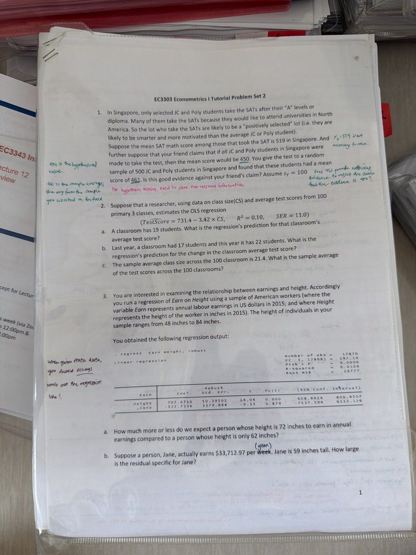 FREE NUS Econs Lecture, Tutorial notes (Category: Textbooks) located in Singapore. Submitted by sky.14 (Listing ID 1464186952, Image 3). Description: Notes for various Economics modules, namely: EC1101E EC2303 EC2101 EC2102 EC2104 EC3304 EC3102 EC3101 EC3332 EC3303 EC3343 EC4382 EC4308 Am clearing some space and looking to give them away for FREE (self-collect under my block or paid mailing or lalamove etc) Most mods MAY include lecture notes, tu