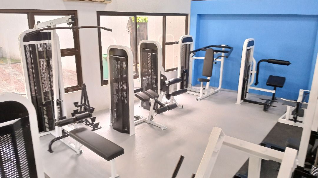 Full Gym Setup - Treadmills, Smith Machine, Multi-Gym (Category: Cardio & Fitness Machines) located in Muntinlupa City. Submitted by hidefhome (Listing ID 1464209869, Image 1). Description: P750,000 Package Price ONLY Selectorized Machines 1. Leg Extension 2. Leg Curl 3. Lat Pulldown with Mid Row 4. Chest Press 5. Pec Dec 6. Shoulder Press 7. Ab Machine 8. Cable X-Over Free Weights 9. Smith Machine (Linear) 10. 45Deg Leg Press/Hack Squat 11. Powe