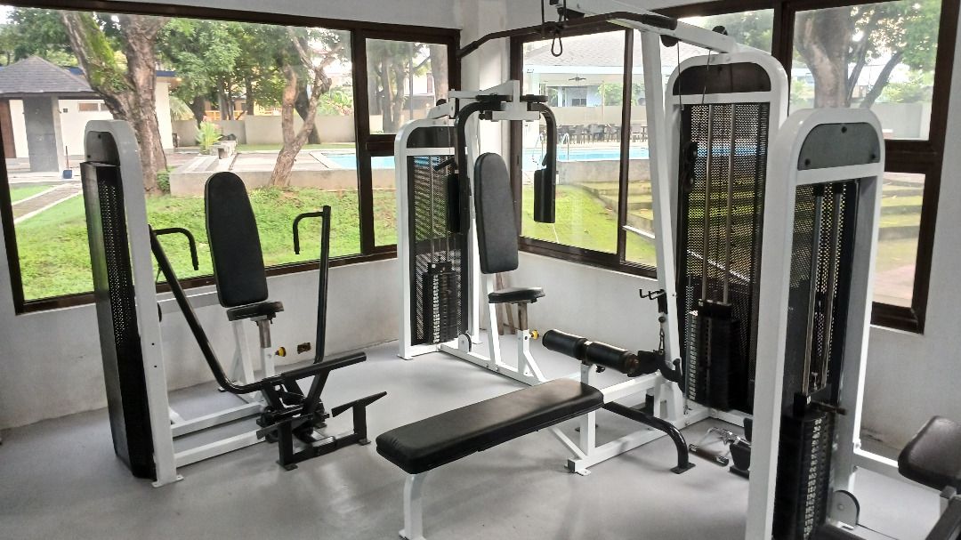 Full Gym Setup - Treadmills, Smith Machine, Multi-Gym (Category: Cardio & Fitness Machines) located in Muntinlupa City. Submitted by hidefhome (Listing ID 1464209869, Image 3). Description: P750,000 Package Price ONLY Selectorized Machines 1. Leg Extension 2. Leg Curl 3. Lat Pulldown with Mid Row 4. Chest Press 5. Pec Dec 6. Shoulder Press 7. Ab Machine 8. Cable X-Over Free Weights 9. Smith Machine (Linear) 10. 45Deg Leg Press/Hack Squat 11. Powe