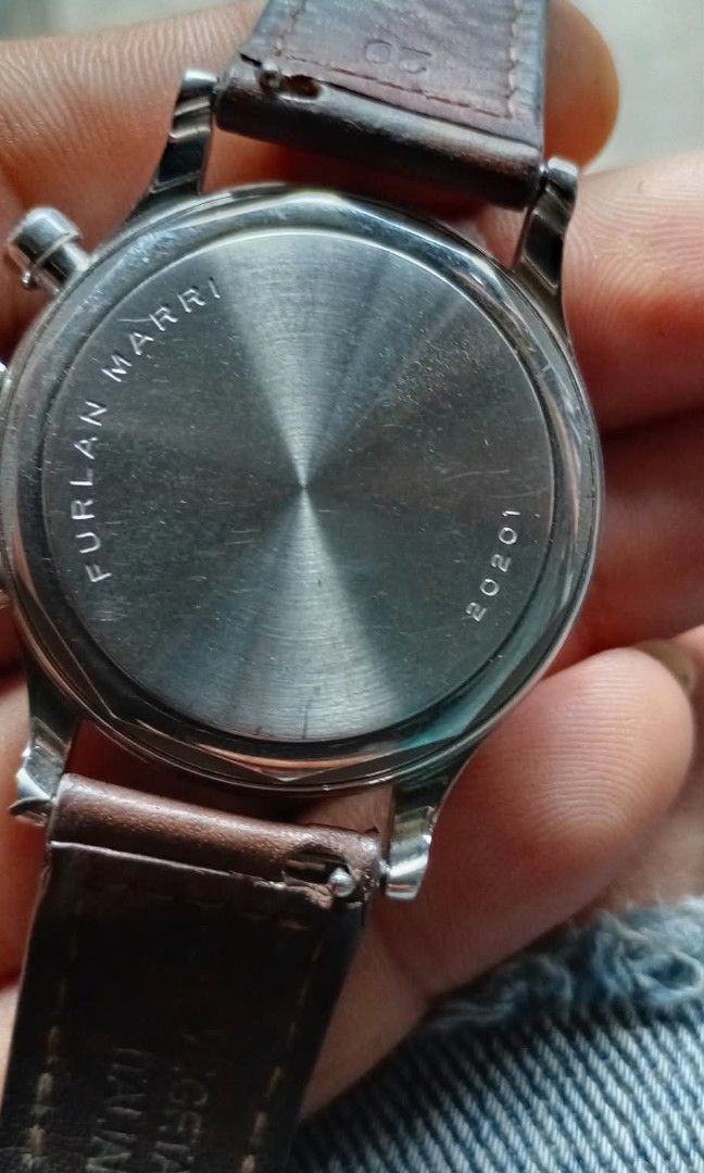 Furlanmarri Castagna chronograph Meca-Quartz (Category: Men's Watches) located in San Jose. Submitted by lenlorie3649 (Listing ID 1464203183, Image 2). Description: Furlanmarri Castagna chronograph Quartz mecha-Quartz Seiko VK64 caliber watch only all working.