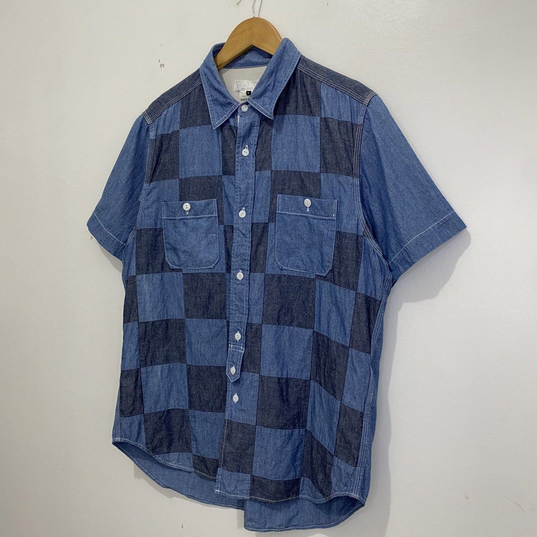 Ganryu Comme des Garcons Patchwork Polo (Category: Formal Shirts) located in Tanauan. Submitted by flexingthriftsph (Listing ID 1464191517, Image 2). Description: Ganryu Comme des Garcons Patchwork Polo Large on tag 22.5 inches - chest 19.5 inches - shoulder 29.5 - 31 inches - length Slight on fade on sleeves Still in good condition -2,500.00.