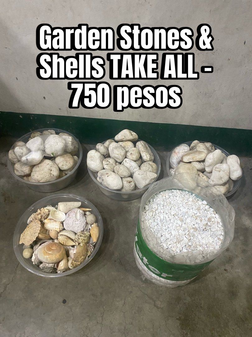 Garden Stone & Shells TAKE ALL (Category: Pots & Planters) located in Manila. Submitted by dealrack (Listing ID 1464218837, Image 1). Description: .