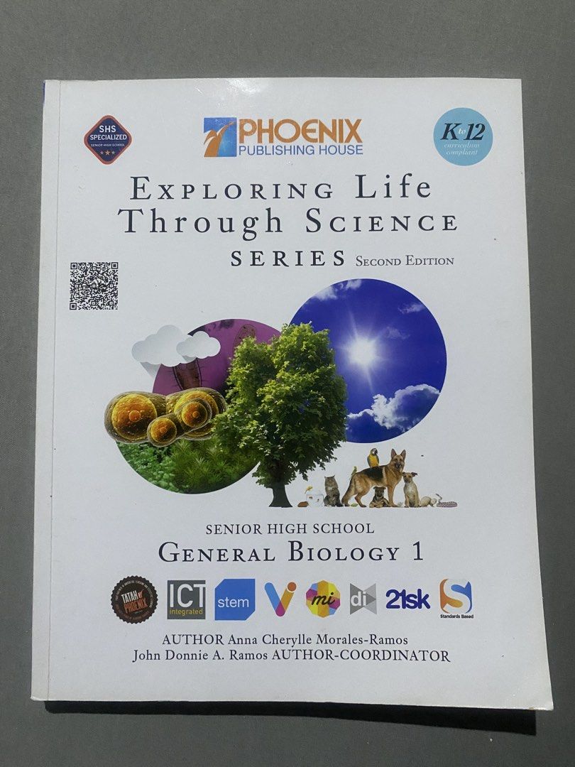 General Biology 1 Textbook (Category: Textbooks) located in Cagayan de Oro. Submitted by zelyy (Listing ID 1464245133, Image 1). Description: ⭐️ Phoenix Publishing House General Biology 1 Textbook ⭐️ Second Edition of 'Exploring Life Through Science' series ⭐️ Authors: Anna Cherylle Morales-Ramos & John Donnie A. Ramos .