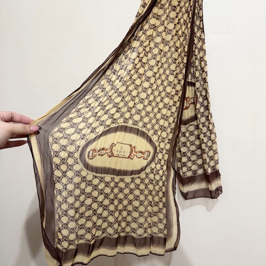 GG Sheer Shawl (Category: Scarves) located in Manila. Submitted by destashedmnl2 (Listing ID 1464311016, Image 2). Description: 💫 FREE SHIPPING WITHIN METRO MANILA 💫 (₱500 & up worth of purchase via J&T) ✨ Measurement: W- 20" L- 60" 🩶 Message me for more info/photos. 😊 🩶 MOP: BDO/BPI/GCASH/GOTYME 🩶 MOD: -Lalamove (Same Day Delivery: Metro Manila and nearby provinces) -J&T ; starts at ₱50 sf (Metro Manila/Provincial) 📝 Notes: Personal items