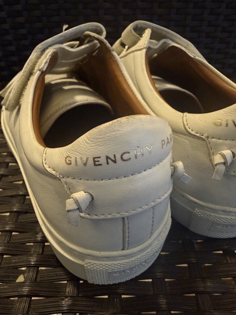 Givenchy sneakers (Category: Sneakers) located in Baguio. Submitted by deetalye (Listing ID 1464201341, Image 3). Description: Givenchy Paris 🤍 Authentic Givenchy Paris shoes in white with a classic, timeless design. ✨ Size: 35 ✨ Color: White ✨ Made in Portugal 🇵🇹 ✨ Genuine leather ✨ Elegant and versatile ✨ Pre-loved condition with minimal signs of use A beautiful classic pair that’s easy to style and perfect for everyday chic looks..