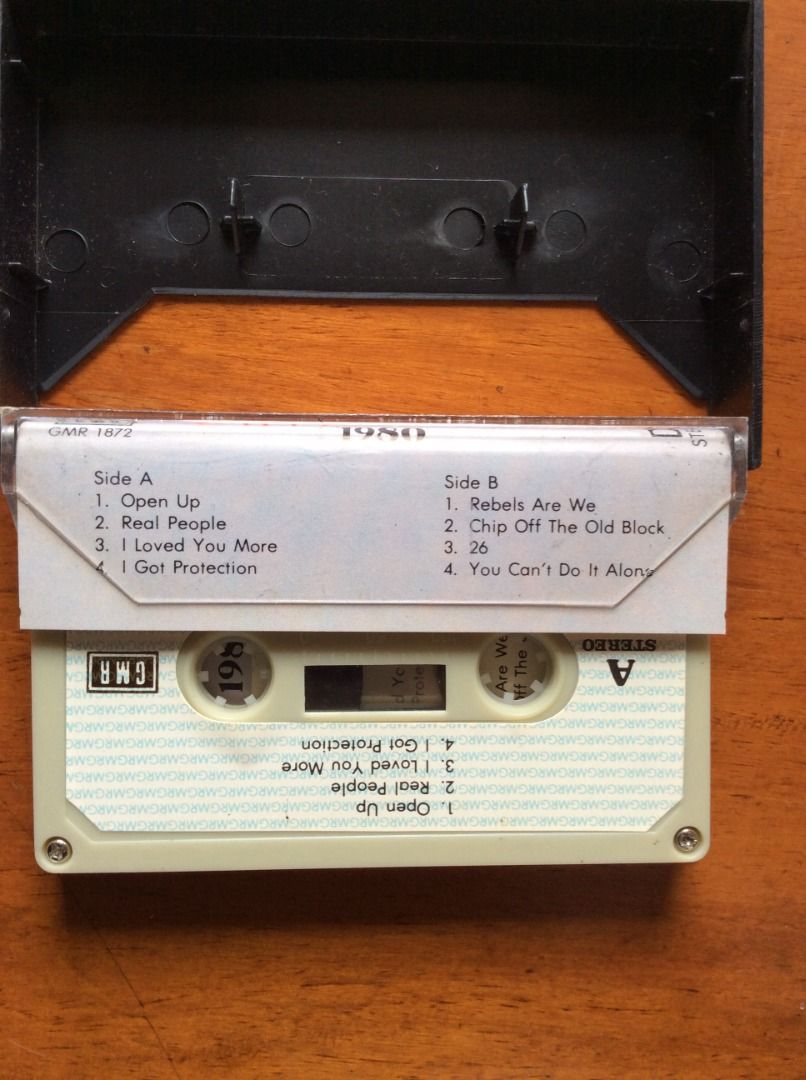 Chic - Real People 1980 Cassette Tape (Category: CDs & DVDs) located in Silang. Submitted by lawrencenorthey (Listing ID 1464141617, Image 2). Description: - Vintage cassette tape from 1980 - Side A Tracks: 'Open Up', 'Real People', 'I Loved You More', 'I Got Protection' - Side B Tracks: 'Rebels Are We', 'Chip Off The Old Block', '26', 'You Can't Do It Along' - Includes original case.