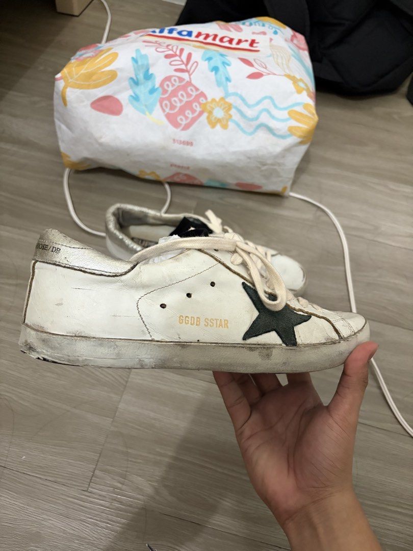 golden goose (Category: Casual Shoes) located in Manila. Submitted by felipelopez.20 (Listing ID 1464181615, Image 1). Description: golden goose. pair only size 43 or 10 US 2,000 / Sampaloc Manila.