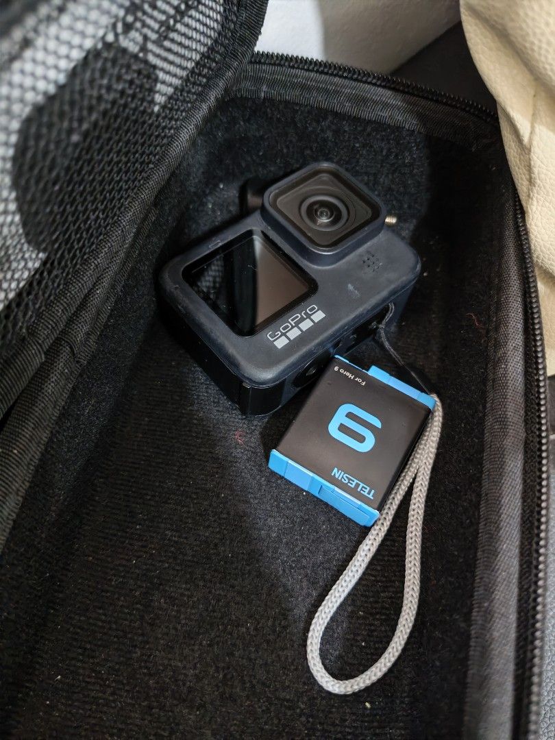 GoPro HERO 9 Black Action Camera with Accessories (Category: Cameras) located in Cavite. Submitted by kimmy71195 (Listing ID 1464146836, Image 1). Description: - GoPro HERO 9 Black action camera - Includes Telesin battery - Waterproof housing included - Numerous mounting accessories - Floating hand grip - All fits in a protective case - Ideal for adventures and vlogging For sale go pro hero 9 complete accessories with one spare telisin battery no