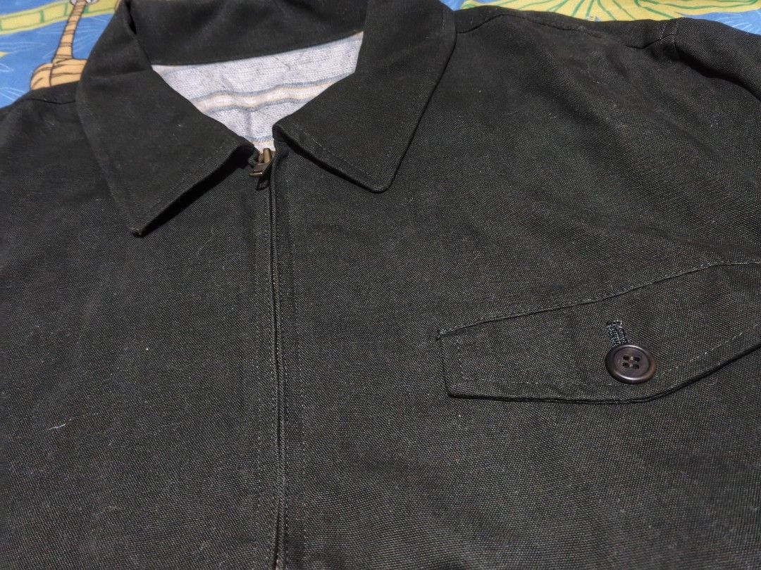 Green Detroit Jacket (Category: Coats, Jackets and Outerwear) located in Baguio. Submitted by oberdosed (Listing ID 1464349082, Image 2). Description: Green Detroit Inspired Workwear Jacket A rugged, durable workwear classic featuring a liner and sturdy silhouette. Measurements: Length: 28" | Width: 22.5" | Sleeves: 20".